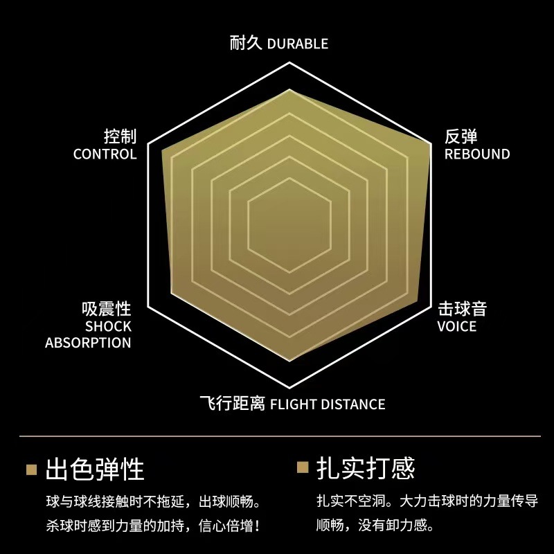 Vs Weichen Bg66 Badminton String Has Good Elasticity and Resistance to Hitting, Ball Control, Attack, High Elastic Feather String, Genuine Professional Multi-Color