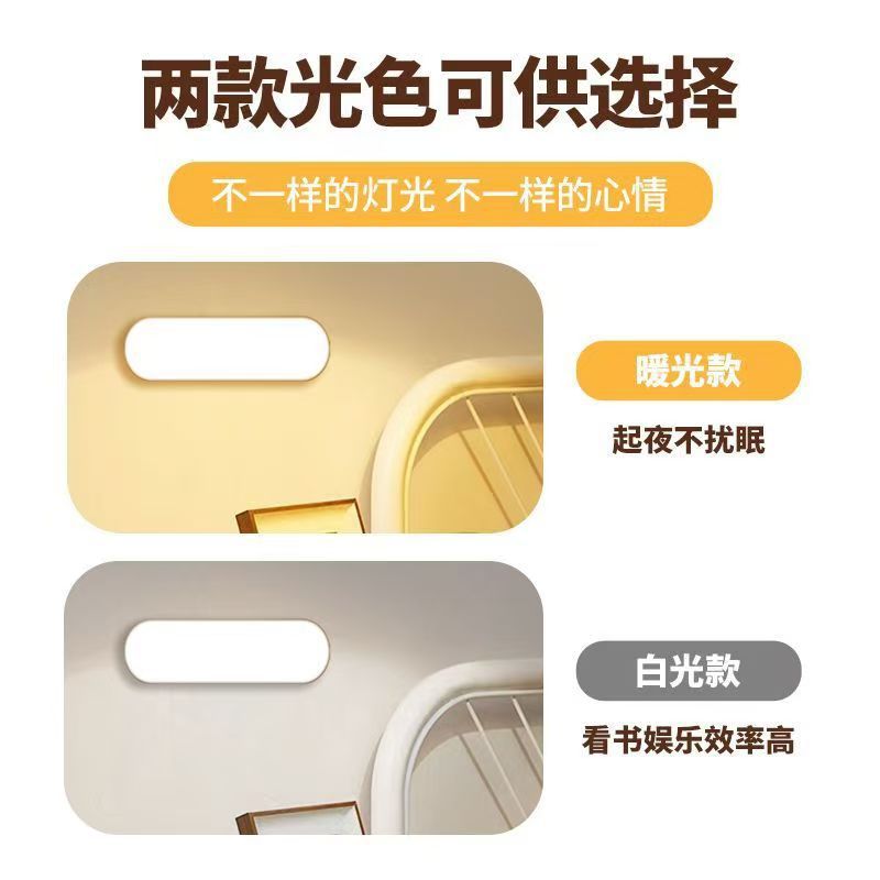 Human Body Intelligent Induction Night Light Charging Button Dormitory Lamp Press Lamp Bedside Lamp Camping Lamp Eye Protection Wholesale