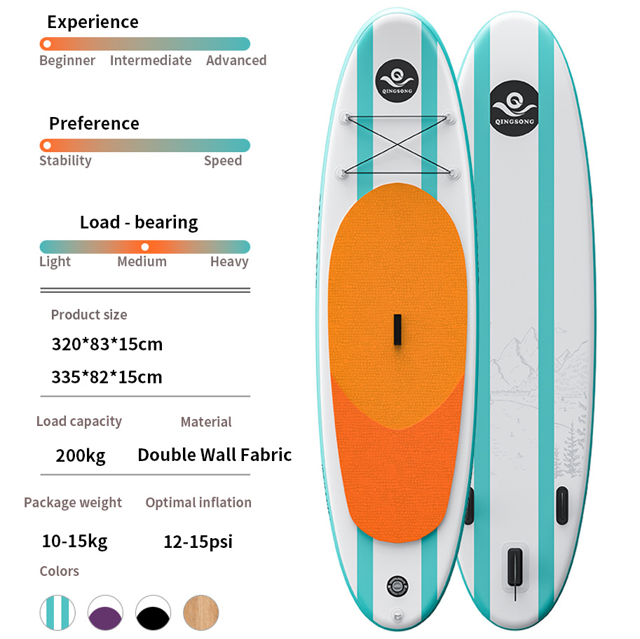 Advanced Vertical Paddle Board Sup Inflatable Surfboard Water Sports Foldableable Inflatable Paddle Board Can Be Customized