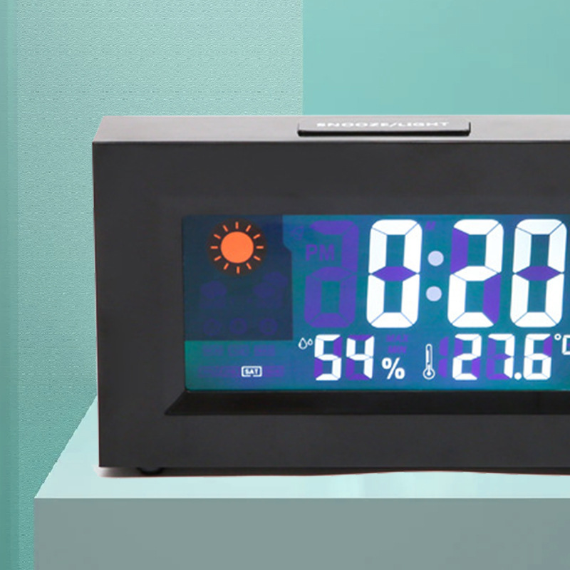 Manufacturers Selling Digital Color Screen Weather Clock Weather Forecast Projection Clock 8290 Color Screen Rotating Digital Clock