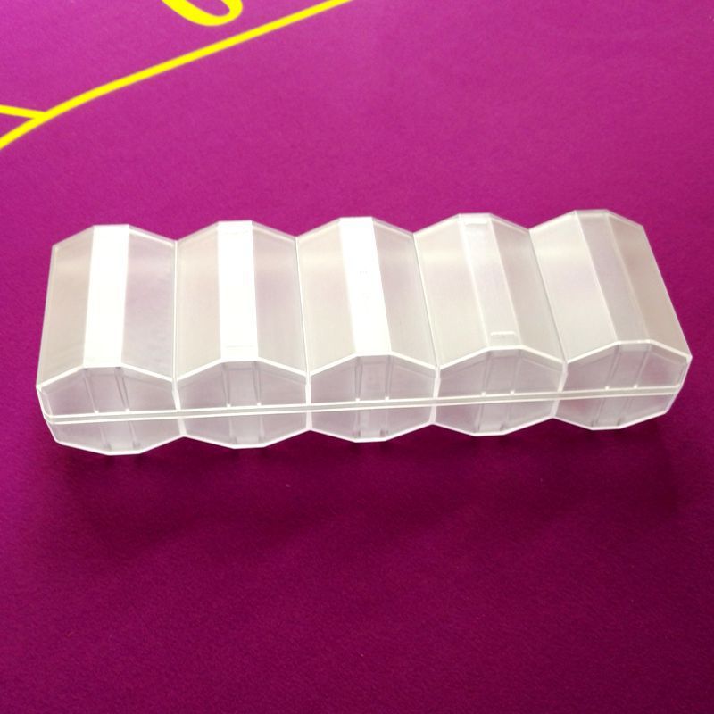 Коробка для фишек из пластика, 5 штук, для Техасского Холдема