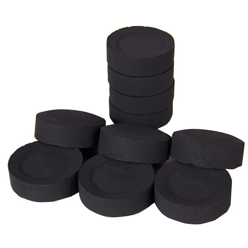 Manufacturer Shisha Charcoal Barbecue 33Mm40Mm Crown Round Quick-Burning Smokeless Barbecue Disposable Quick-Burning Charcoal Fruit Charcoal