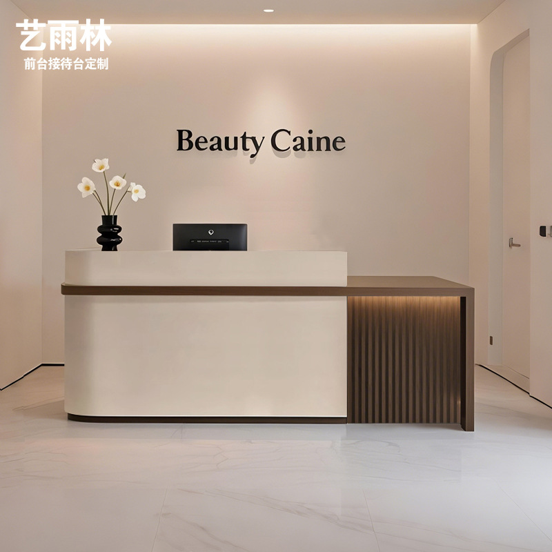 Elegant and Luxurious Style Beauty Salon Front Desk Clothing Cashier Counter Chinese Tea House Bar Counter High-End Company Reception Desk