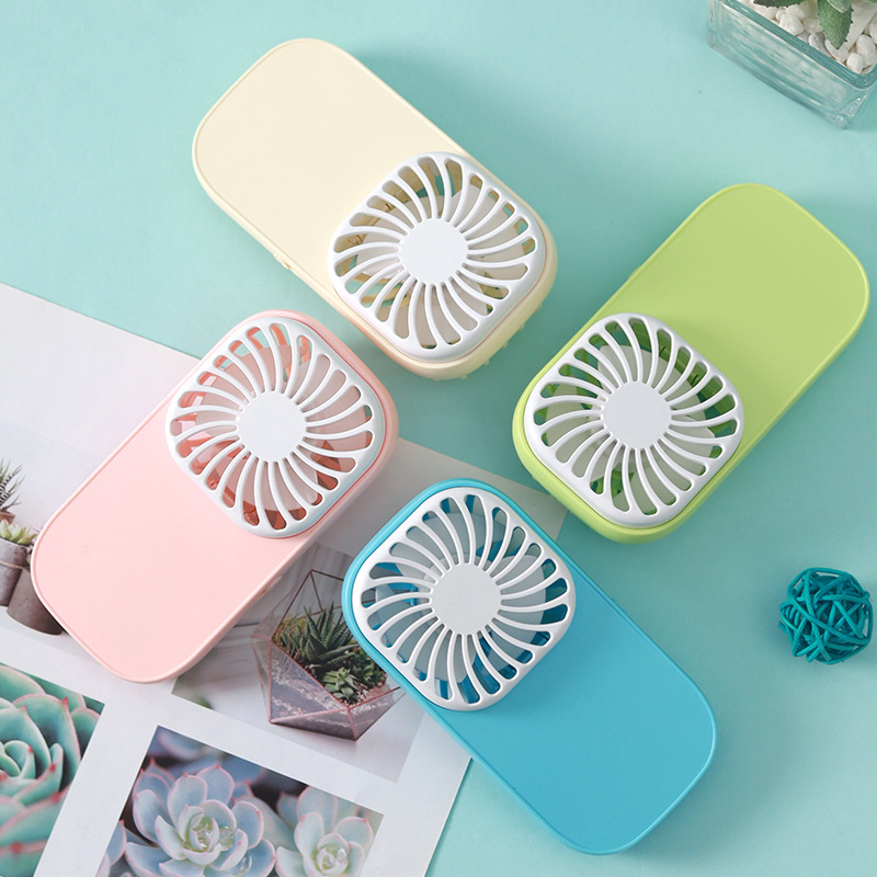 New battery version handheld mini fan portable office desktop pocket fan cross-border gift logo