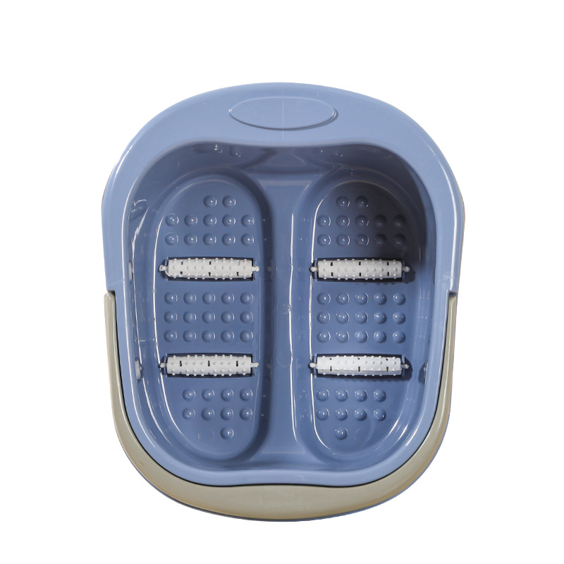 Plastic Footbath Four-Wheel Massage with Roller Portable Footbath Student Dormitory Home Advertising Printed Footbath Bucket
