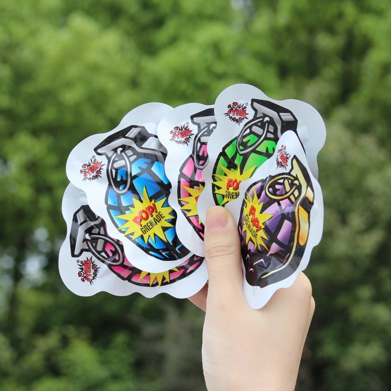 Simulation Automatic Inflatable Grenade Firecracker Inflatable Bag Self-Explosion Bag Ring Bag Trick Blind Box Children's Small Toys Wholesale