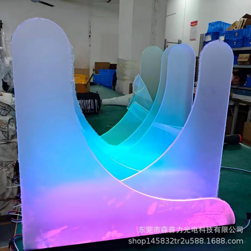 Бар КТВ банкетный зал специальной формы акриловая светодиодная световодная плита торговый центр клуб RGB цветное атмосферное светящееся покрытие
