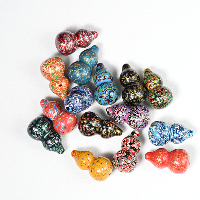 Manufacturer Wholesale Lacquered Black Sandalwood Gourd 3.0 Size Accessories DIY Pendant Neck Hanging with Antique Mobile Phone Chain Jewelry