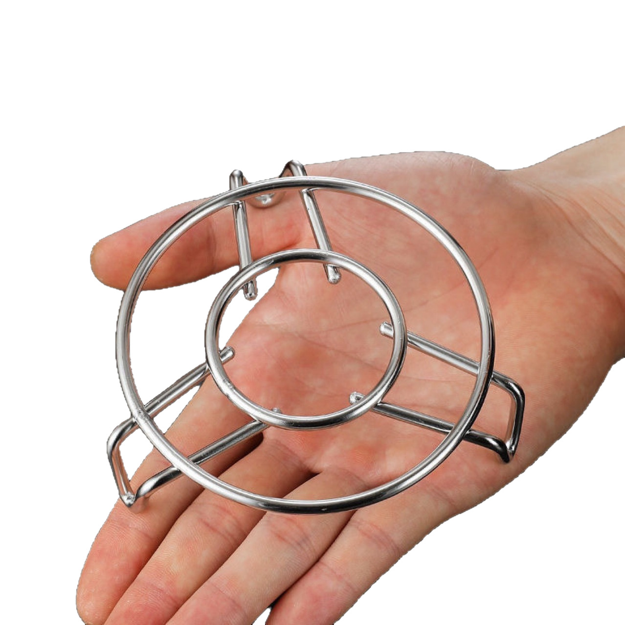 Ultra-Mini Steaming Rack, Small Stainless Steel High and Low Footed Rack, Health Pot, Thermos Cup, Household Small Pot Wholesale