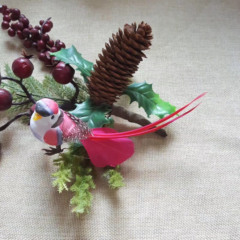 12cm six-color feather bird year-end big promotion in stock simulation decorative bird