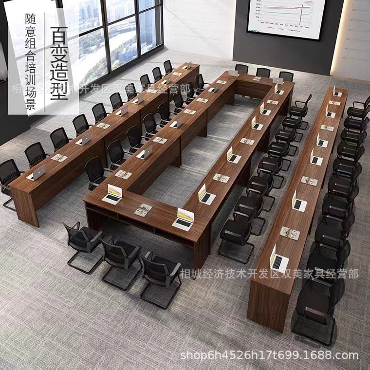 Modern Simple Long Table Table Panel Paint-free Panel Conference Table Double Three Person School Training Table Rostrum Table