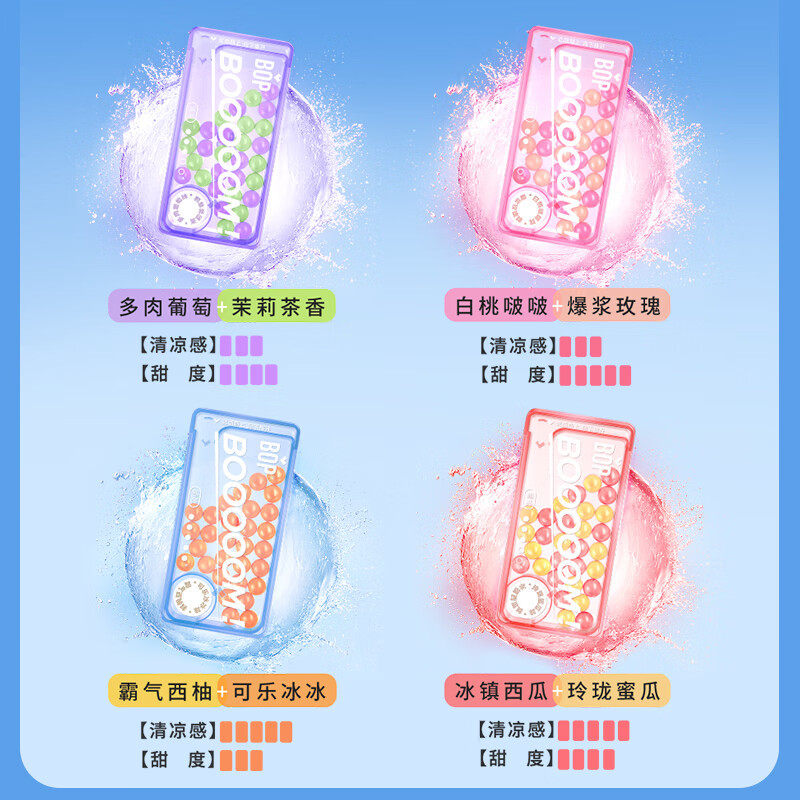 Popper specializes in BOP mouth-scented popped beads chewing gum pills lasting fresh breath double flavor cool portable kissing artifact