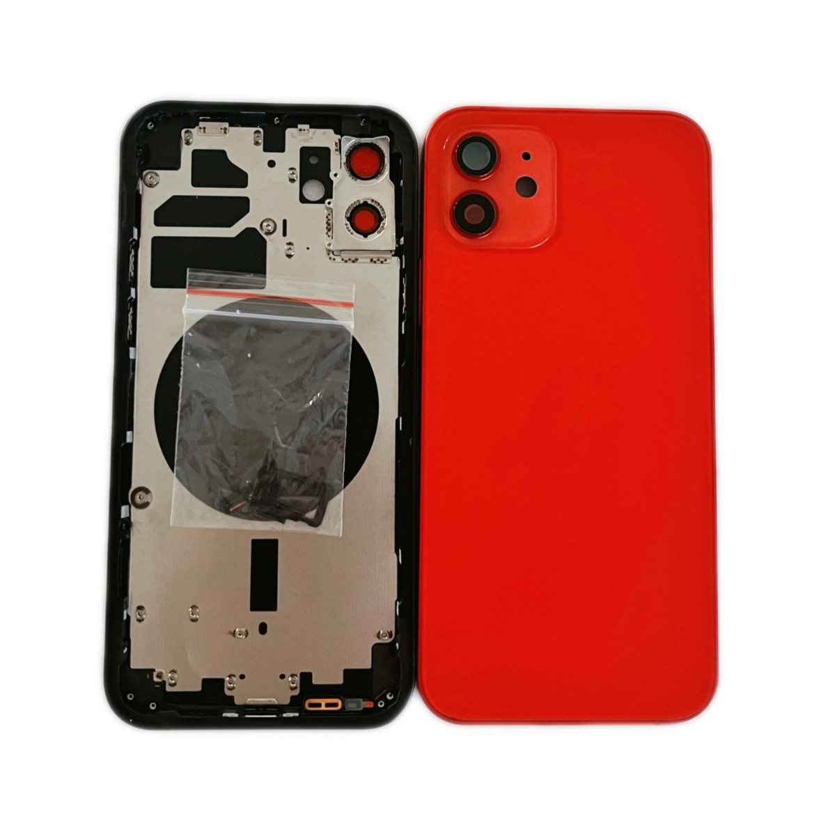 Разделенное стеклянное заднее покрытие и средняя рамка подходят для заднего чехла Apple iPhone 12