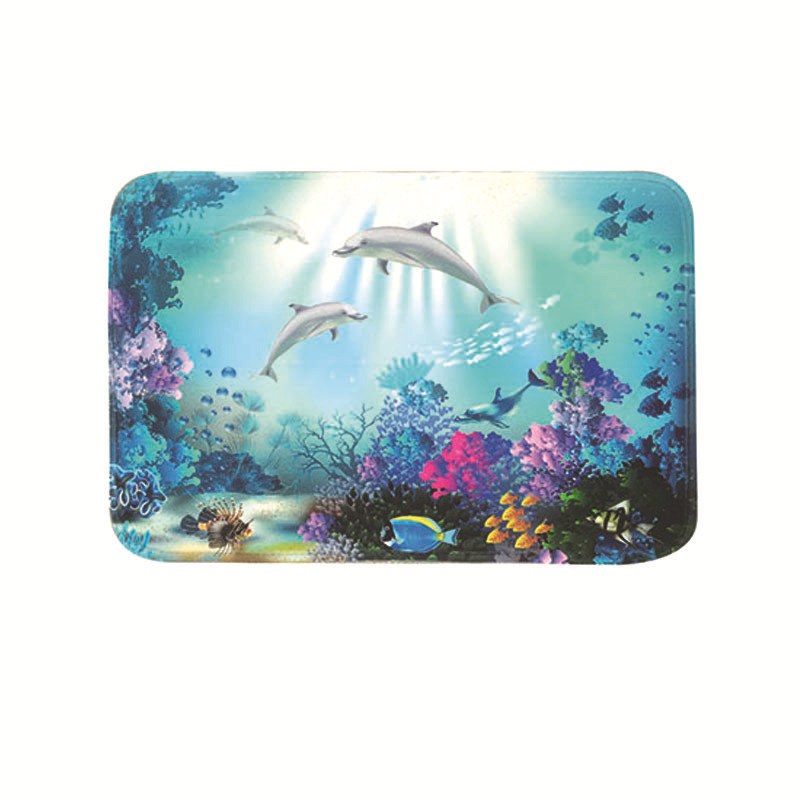 Crystal Velvet, Flannel White Embryo Supply Printed Floor Mat Bathroom Two-Piece Set Toilet Three-Piece Foot Mat Entry