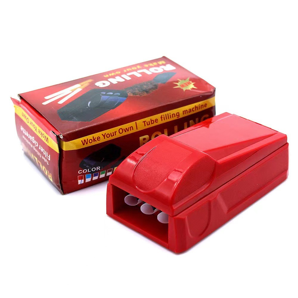 Cross-border hot sale manual cigarette puller mini three-tube plastic cigarette holder portable cigarette puller smoking accessories wholesale