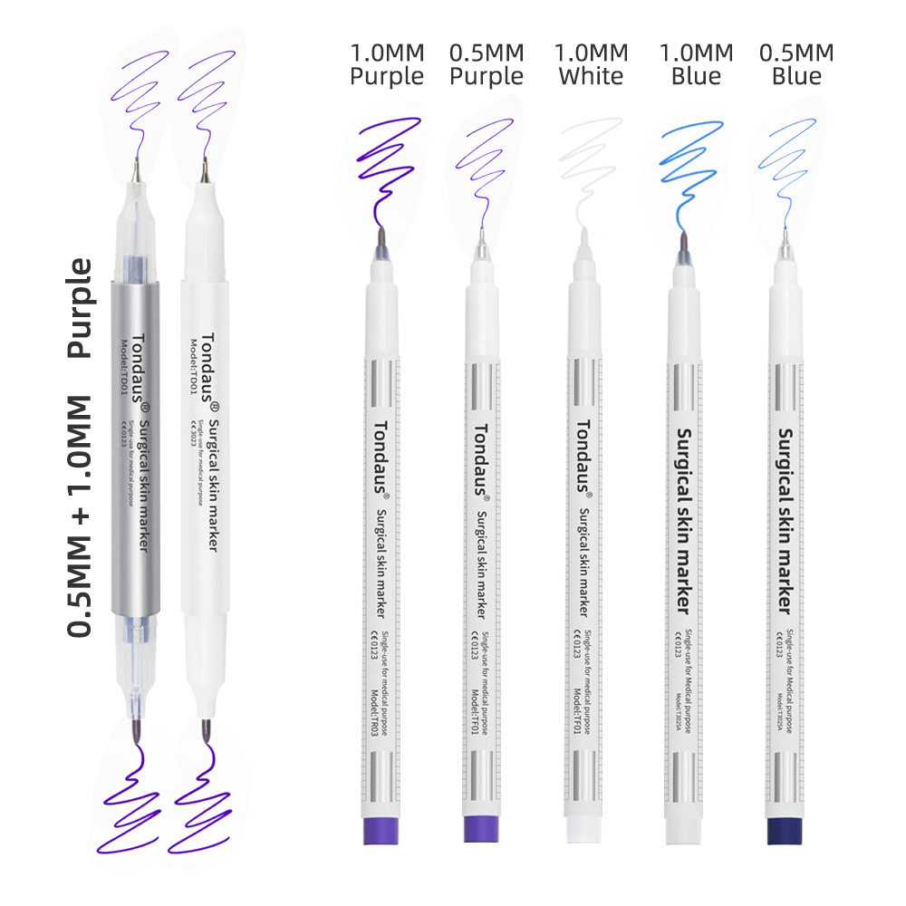 Factory Direct Sales Cross-Border Tattoo Marker Pen Single-Head Marker Double-Head Marker Positioning Marker Pen