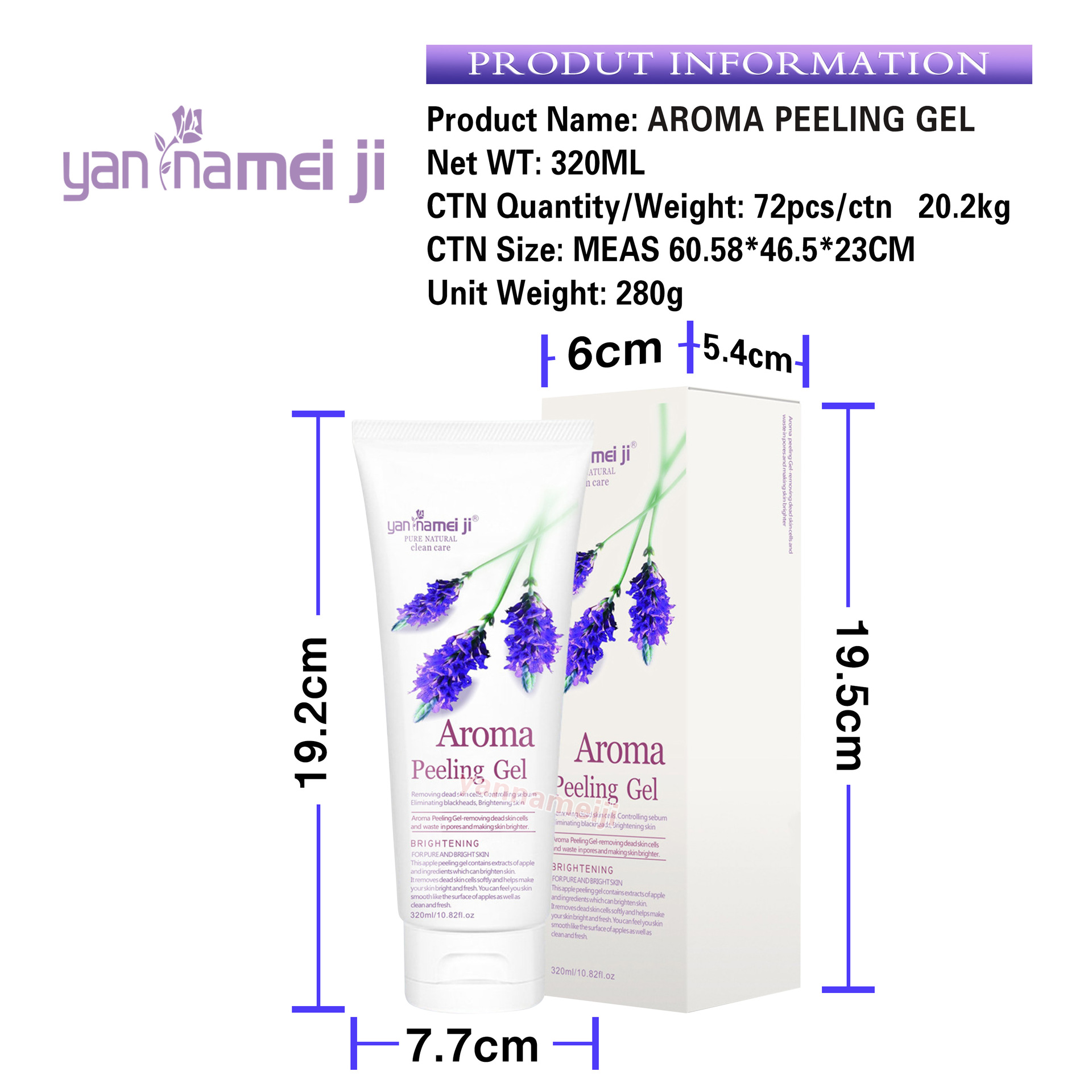 Foreign Trade Red Pomegranate Exfoliating Apple Cucumber Exfoliating Gel Scrub Facial Body Gentle Brightening Gel