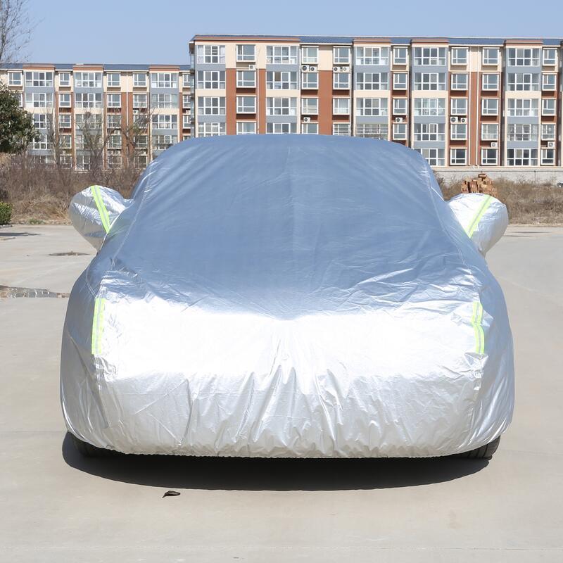 Spot Cross-Border Special Car Cover Full Cover 190t Silver Umbrella Cloth Waterproof Sun Protection Silver-Coated Suv Car Cover