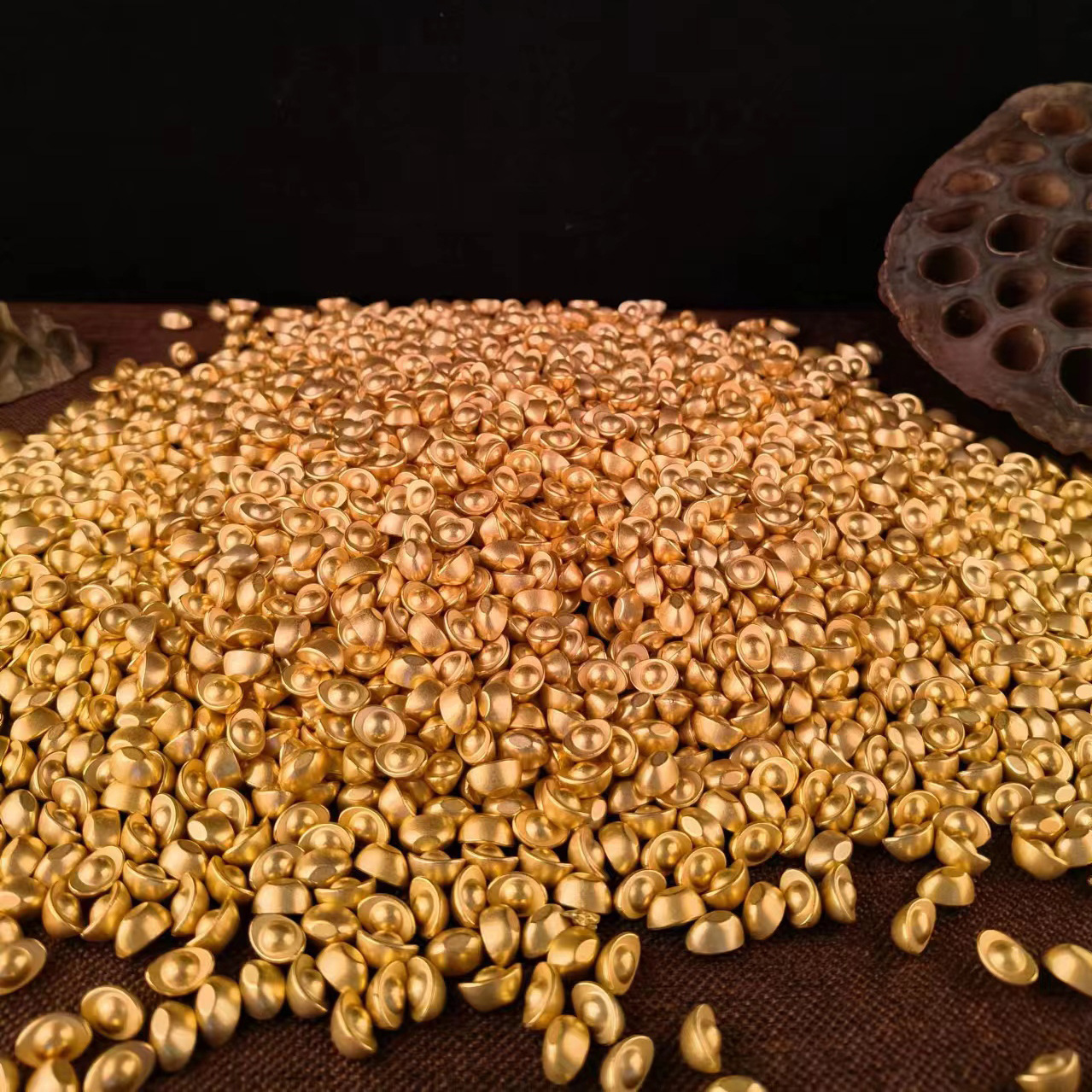 Alluvial Gold DIY Solid Small Ingot Chinoiserie Home Furnishings Decoration Mini Zinc Alloy Solid Small Ingot Wholesale