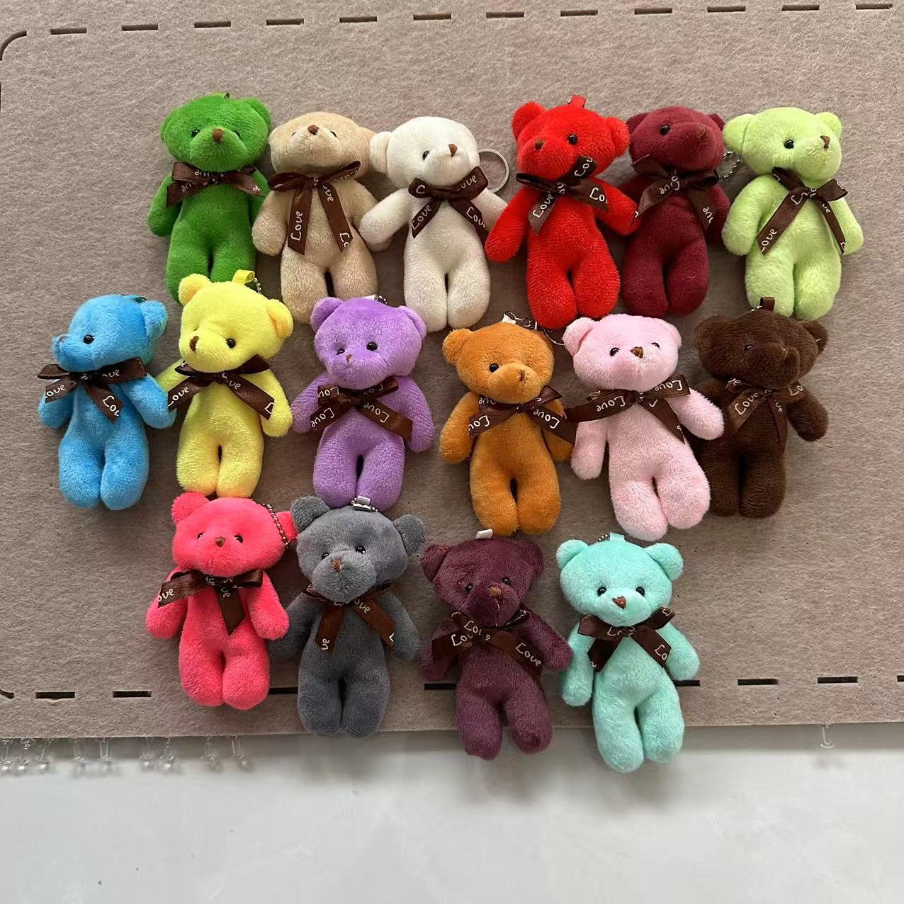 Медвежонок с бабочкой мягкая игрушка брелок подвеска букет медведя аксессуары креативный подарок оптом