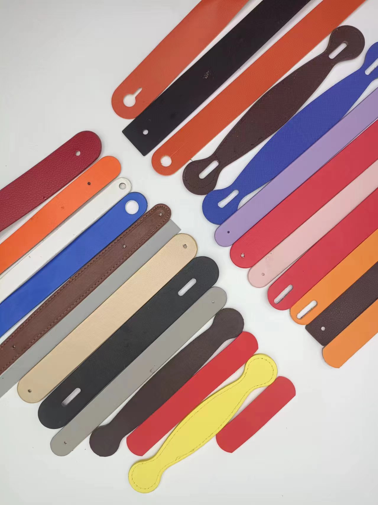 in stock PU leather handle gift box leather handle luggage accessories festival moon cake packaging box handle wholesale