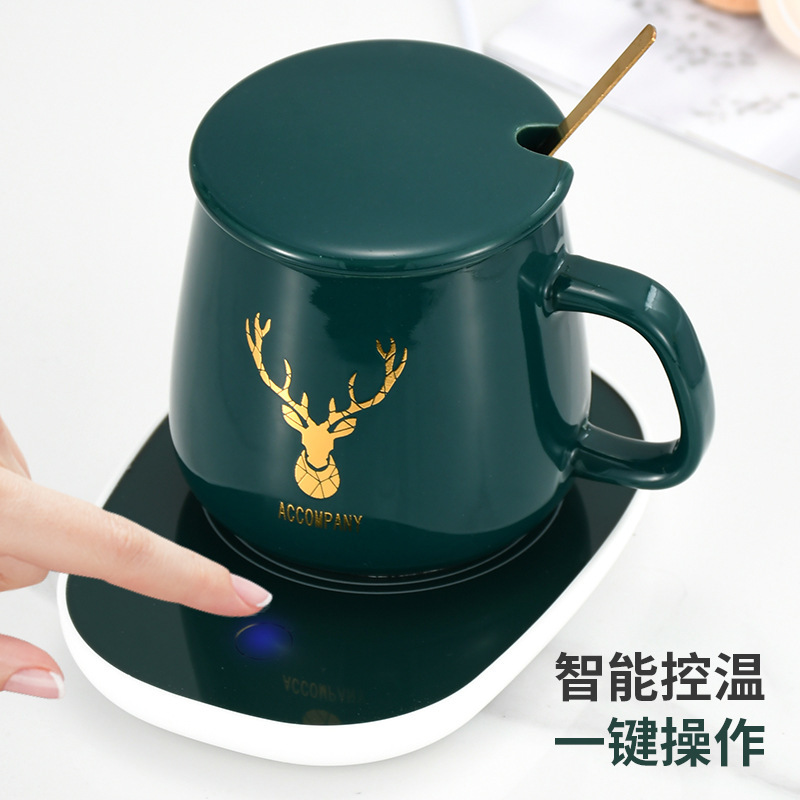 Heated Coaster 55 Degrees Warm Cup Souvenir Cross-Border Us Standard European Standard British Standard Heating Artifact USB Constant Temperature Cup