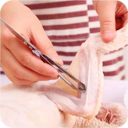 Pig Trotter Hair Plucking Tweezers, Pig Hair Clip, Kitchen Tool, Duck and Chicken Stainless Steel Hair Plucker, Goose Hair Clip, Multifunctional Hair Plucking Clip