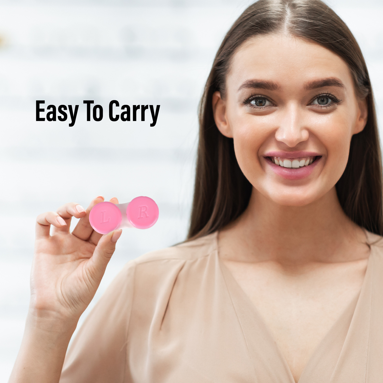 Contact lens couple box double box candy multi-color bottle cap large capacity cross-border internet celebrity 3001C