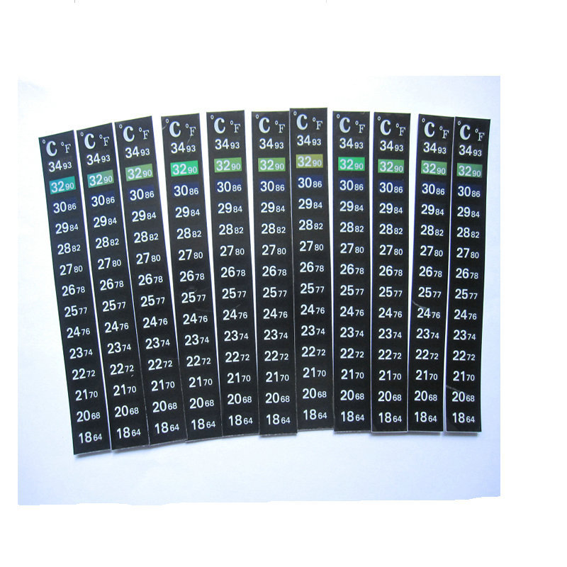 Lcd Temperature Sticker Fish Tank Temperature Display Sticker Induction Color Changing Temperature Patch Thermometer