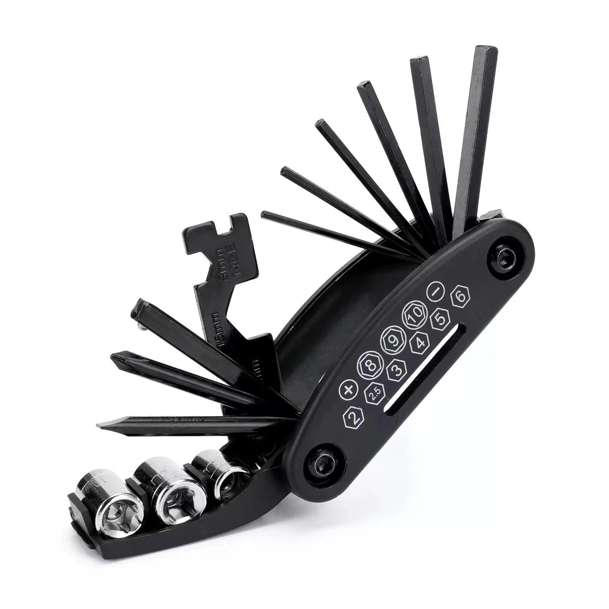 Motorcycle electric bicycle repair combination tool 16-in-1 multifunctional folding suit screwdriver