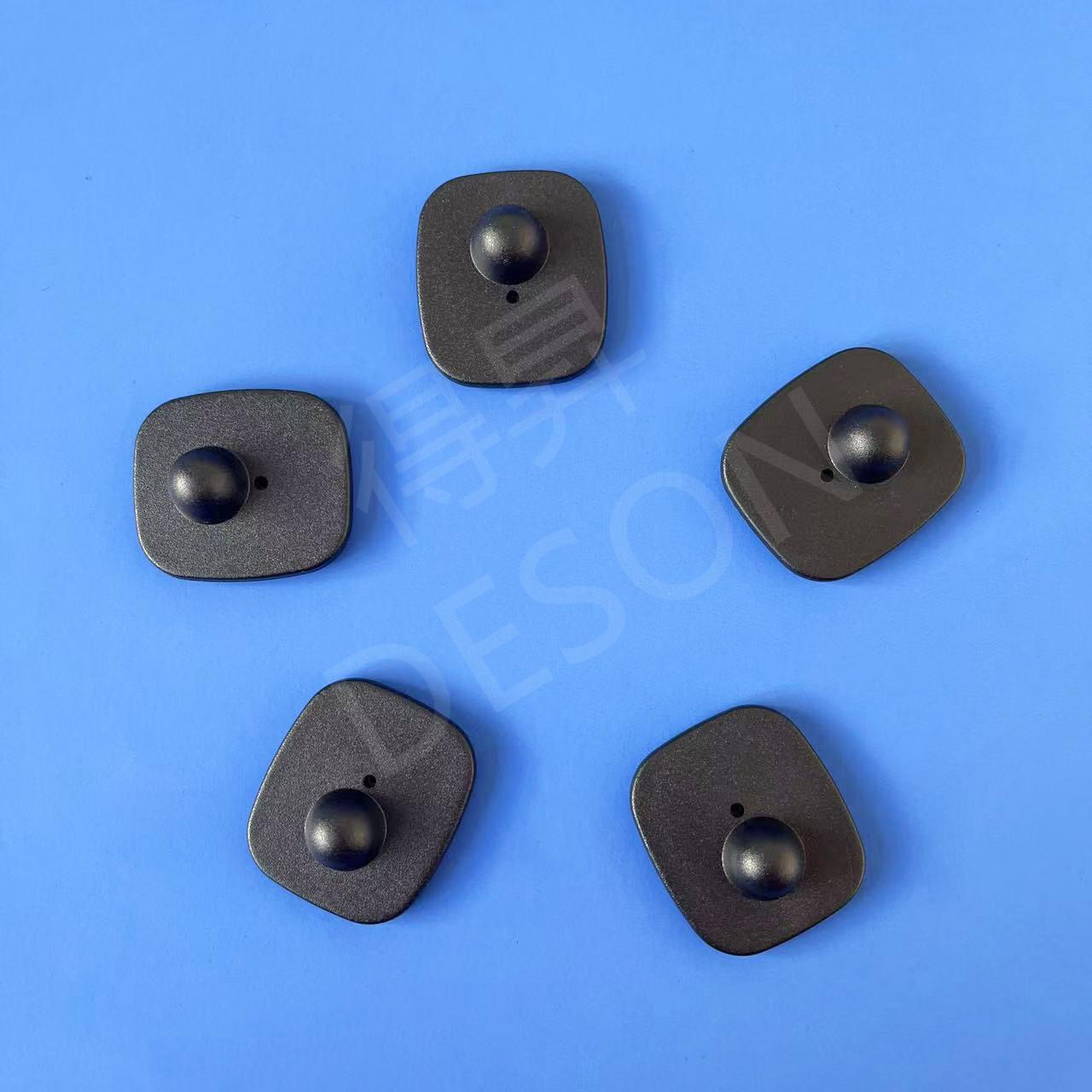 Clothing Store Clothes Anti-theft Buckle Square Clothing Anti-theft Magnetic Buckle Supermarket Anti-theft Hard Label Black Small Square Anti-theft Buckle