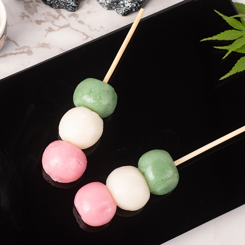 Shengnuo Three-color Balls String Animation Japanese Traditional Food Specialty Pastry Glutinous Rice Dumpling Instant in Open Bag 10 String Pack