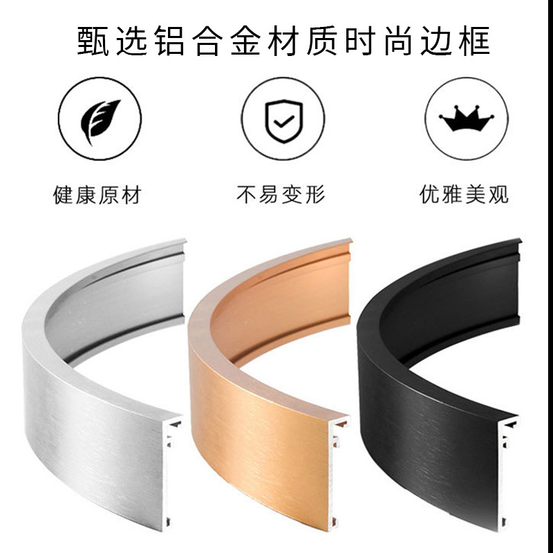 Internet-famous barber shop mirror wall-mounted hotel bathroom dedicated LED light hairdressing mirror single-sided floor mirror with light