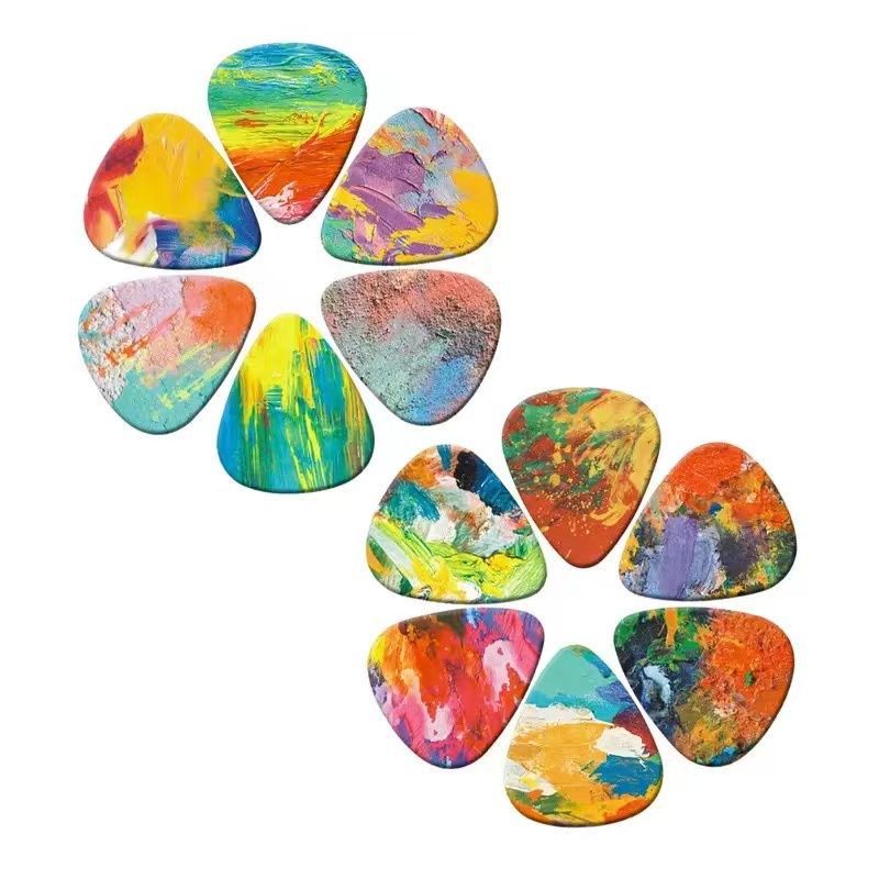 10 pieces of mixed in stock color guitar pick accessories painted ukulele shrapnel