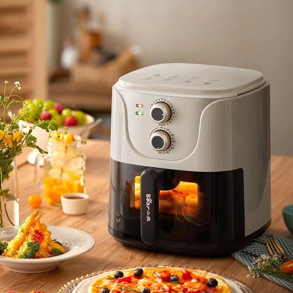 Bear Air Fryer Visual Home Intelligent Multi-function Oil-free Electric Fryer Large Capacity New Potato Chip Machine