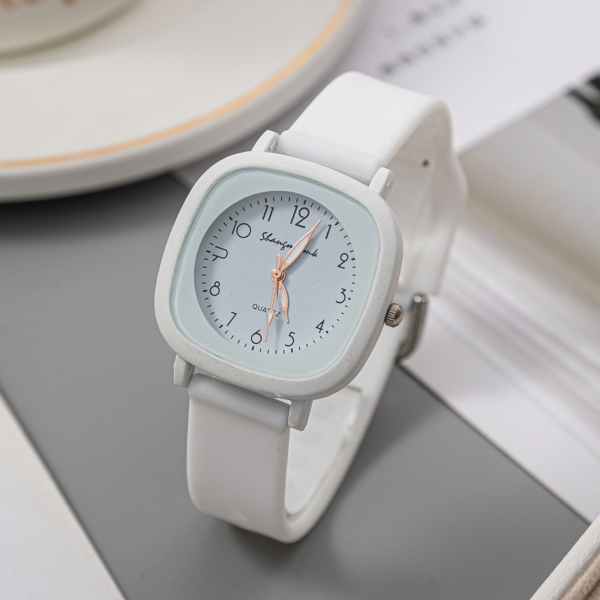Milk Candy Color Children's Watch Women's Student Simple Temperament Japanese Style Cute Soft Girl Little Fresh Girl's Quartz Watch