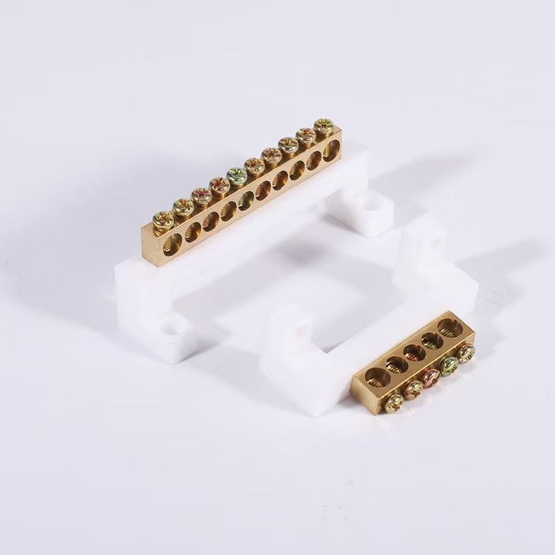 Terminal Block Zero Line Block Zero Ground Block 5-15 Position Copper Bar Grounding High Bridge Type Terminal Block