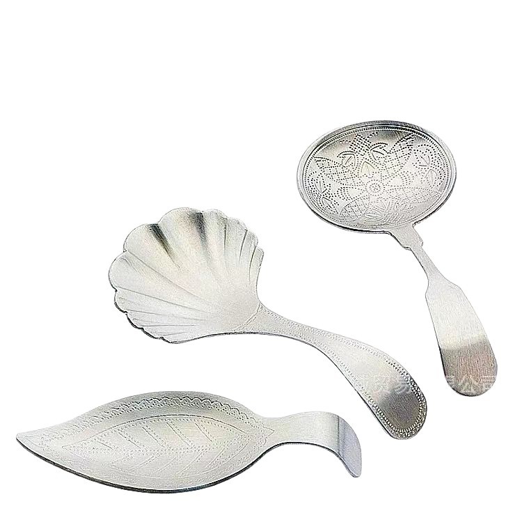Excellent selection of stainless steel tea spoon exquisite small spoon high-grade sanding extra thick spoon gift spoon coffee table decoration spoon