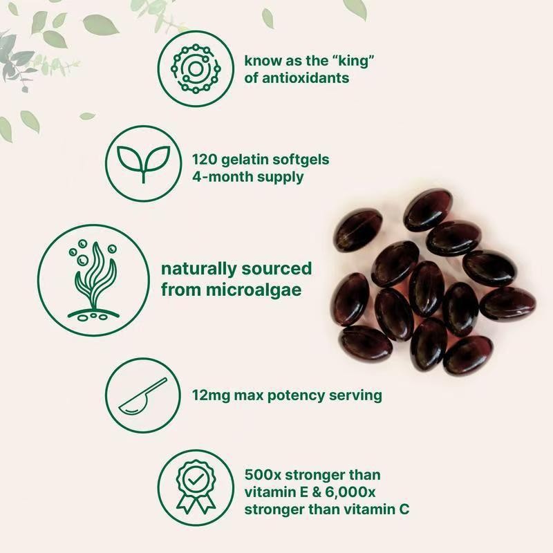 Tk Cross-Border Hot Selling Astaxanthin Soft Capsule Asxanthin Antarctic Krill Source Factory Spot Delivery