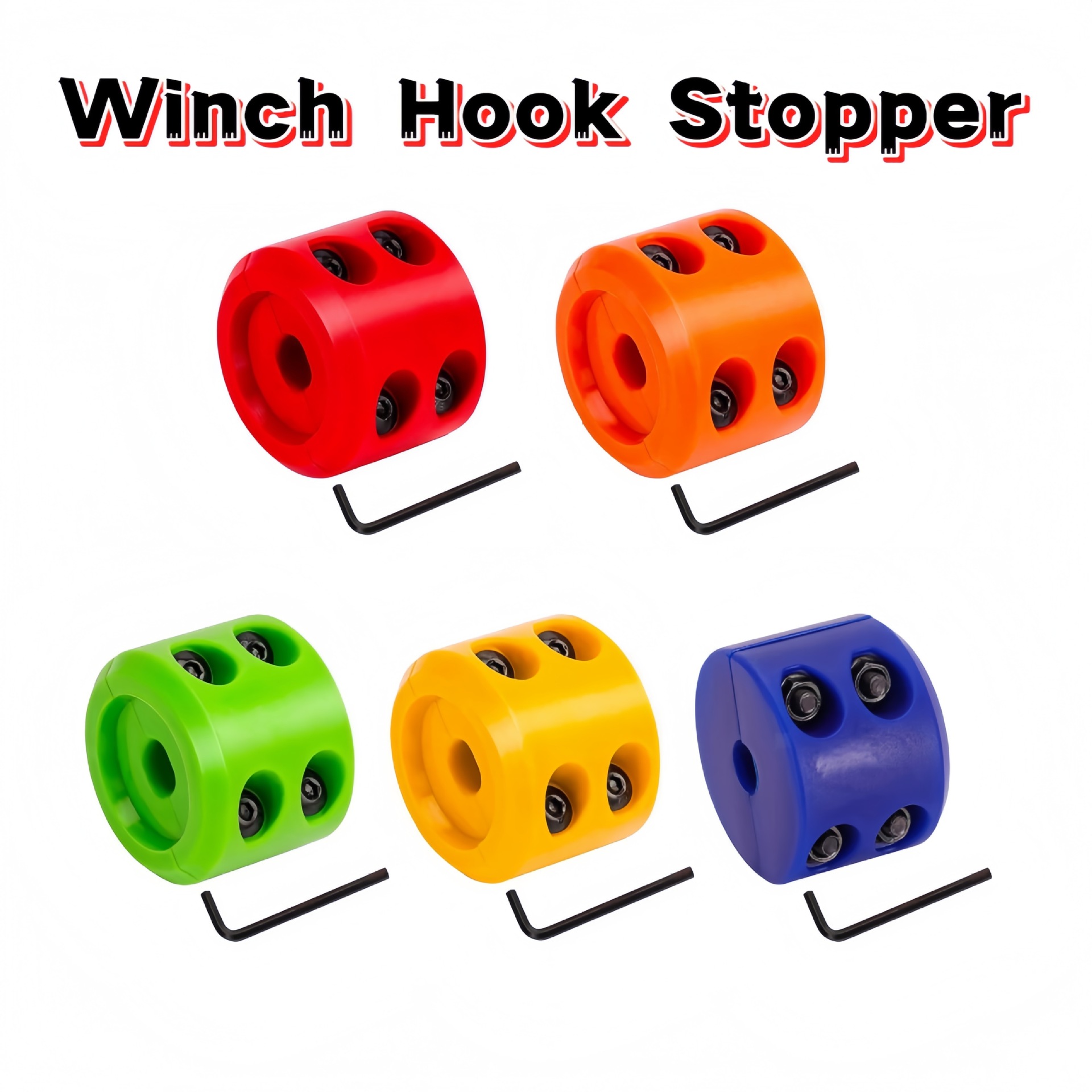 Rubber Plug Rubber Block Compatible with Kfi Atv Twisted Wire Protection Traction Hook Synthetic Rope Wear-Free Winch Rope Hook