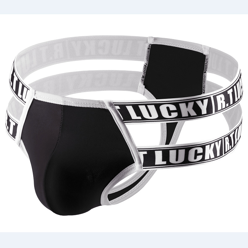 New men's solid color letter belt thong, comfortable, sexy, solid color, fun.