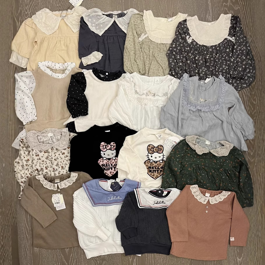 Foreign Trade Daily Order Cross-Border Children's Clothing Rocking Horse Dress Long-Sleeved Baby Dress Plaid Baby Cute Children's Clothing Ready for Delivery