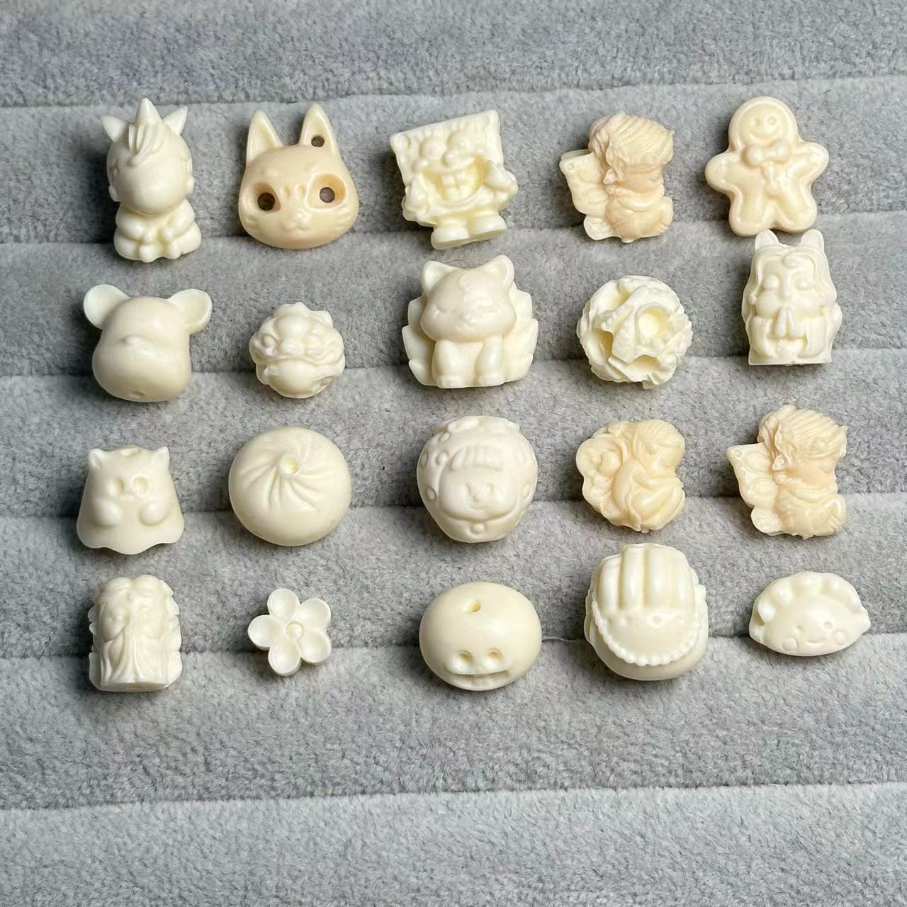 Слоновая кость девятихвостая лиса SpongeBob SquarePants цветок медведь аксессуары DIY Вэнь игра бусины Будды аксессуары разделительные бусины