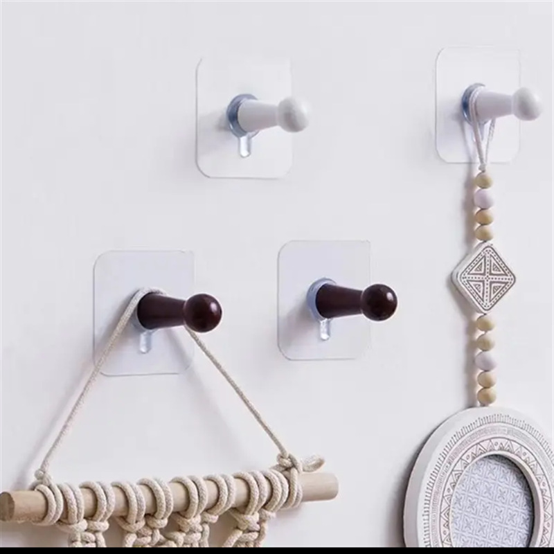 Factory payment solid wood coat rack hook clothes wooden hook wardrobe single hook wall hook in stock