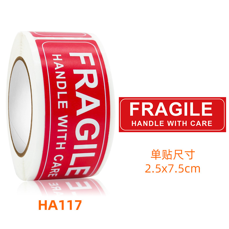 In Stock Fragile Fragile Stickers, Handle with Care, Do Not Press, Do Not Drop, Warning Signs, Self-Adhesive Labels, Roll Stickers