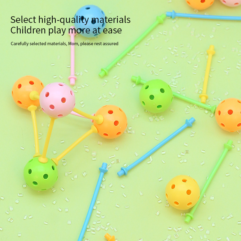 Cross-Border Kidsren's 3D Versatile Beads Early Education Large Spherical Building Blocks Kindergarten Training Educational Environmentally Friendly Materials