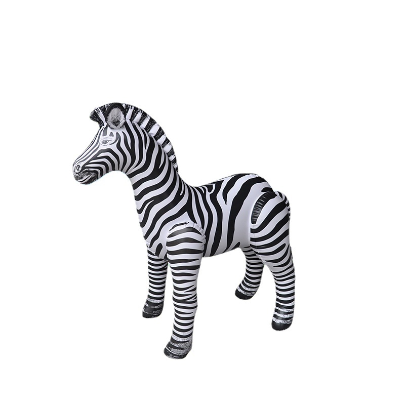 Cross-Border Pvc Giraffe Inflatable Toy Artificial Animal Model Dinosaur Zebra Birthday Holiday Decoration Gift