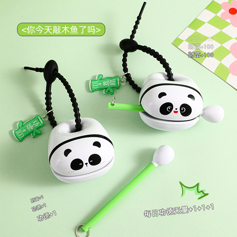 Cartoon Panda Muyu Emotional Stability Beating Buddha Department Decompression Office Desktop Decoration Pendant Healing Gift