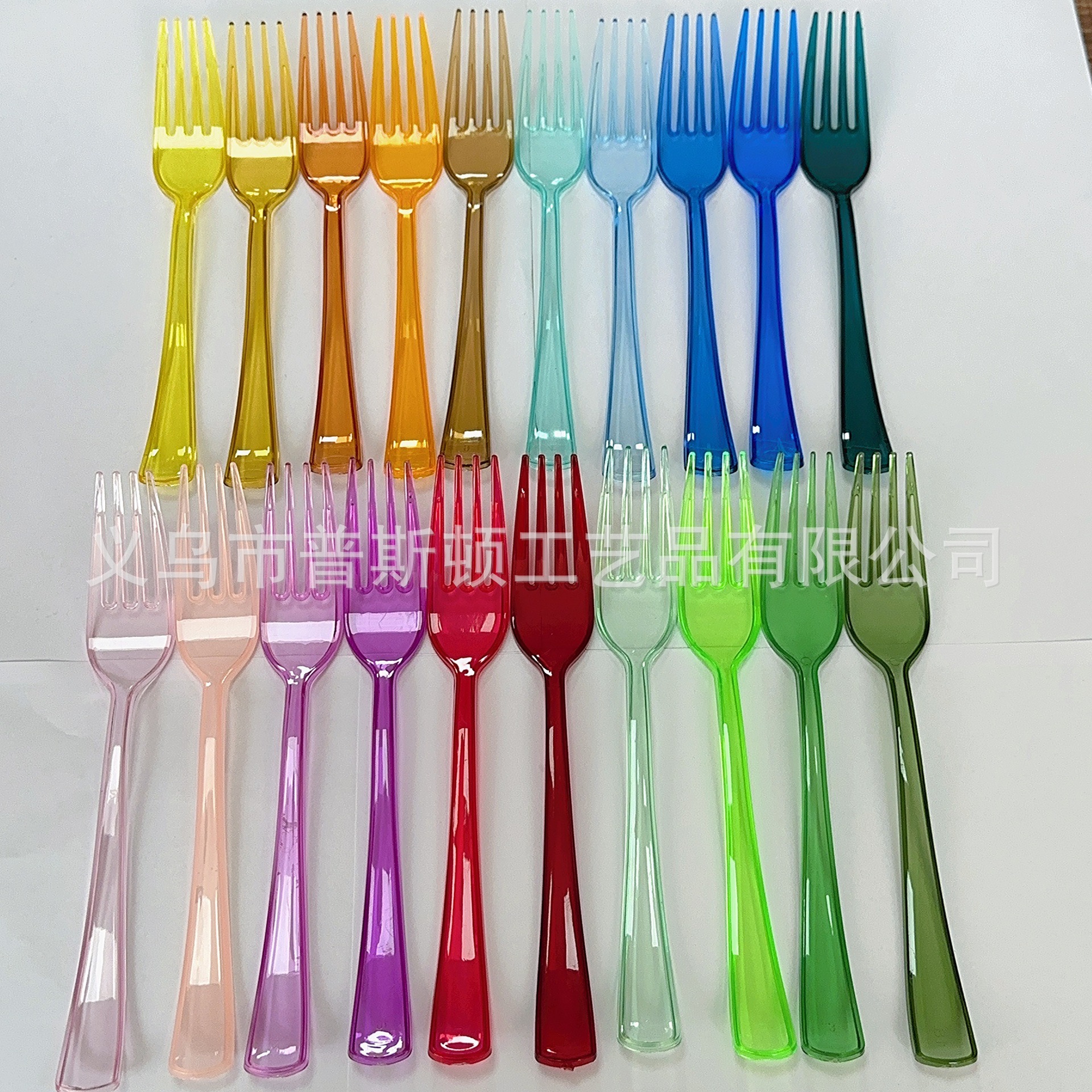 Disposable 5g Ps Plastic Colorful Gold Powder Transparent Knife, Fork and Spoon Birthday Party Picnic Factory Direct Sale