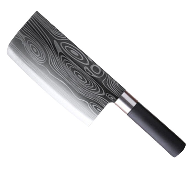 German craft pattern steel kitchen knife Damascus pattern cutting knife household chef slice special knife laser pattern knife